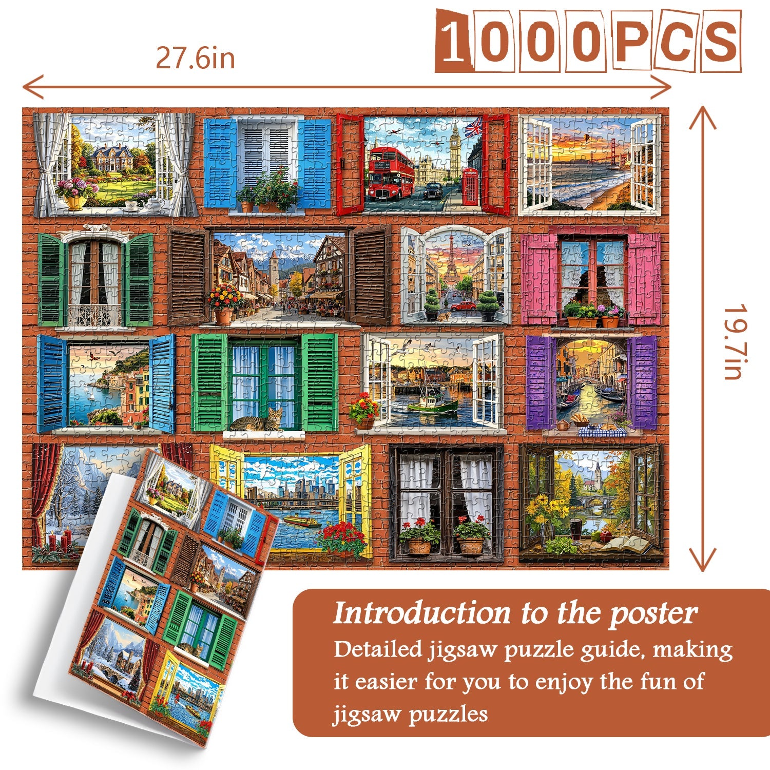World Through Windows Jigsaw Puzzle 1000 Pieces