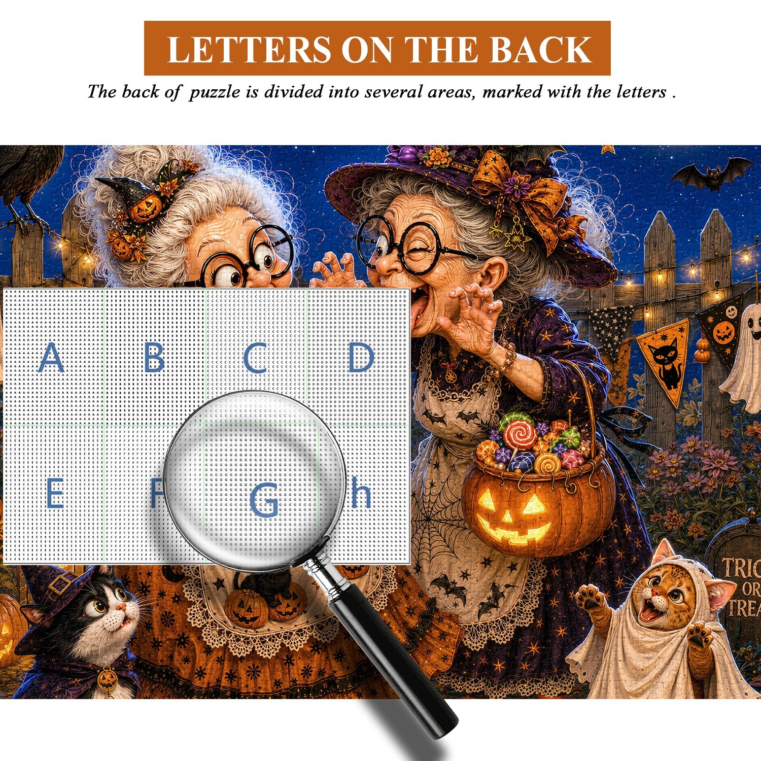 Mischievous Grandma's Halloween Jigsaw Puzzle 1000 Pieces