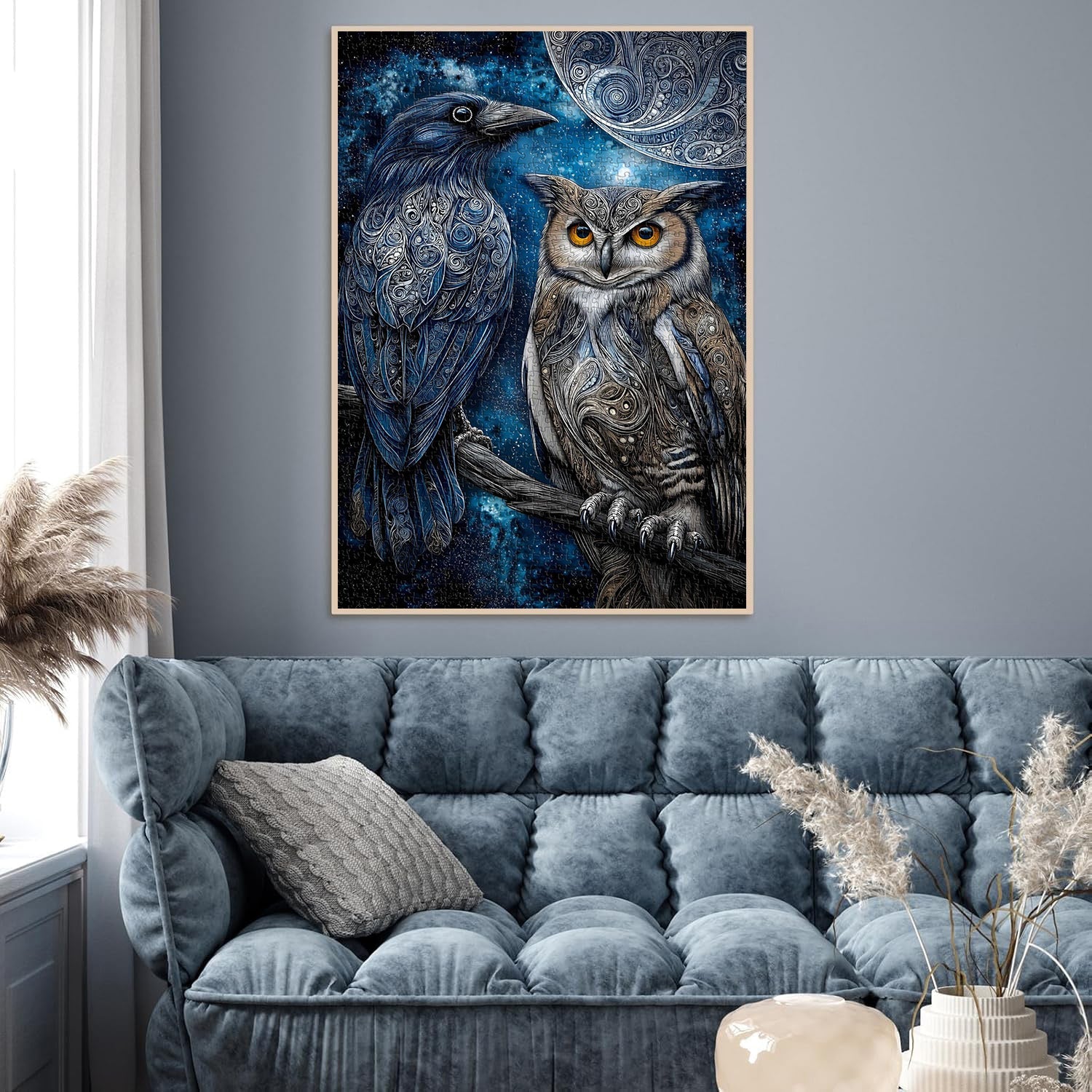 Moonlit Raven Owl Jigsaw Puzzle 1000 Pieces