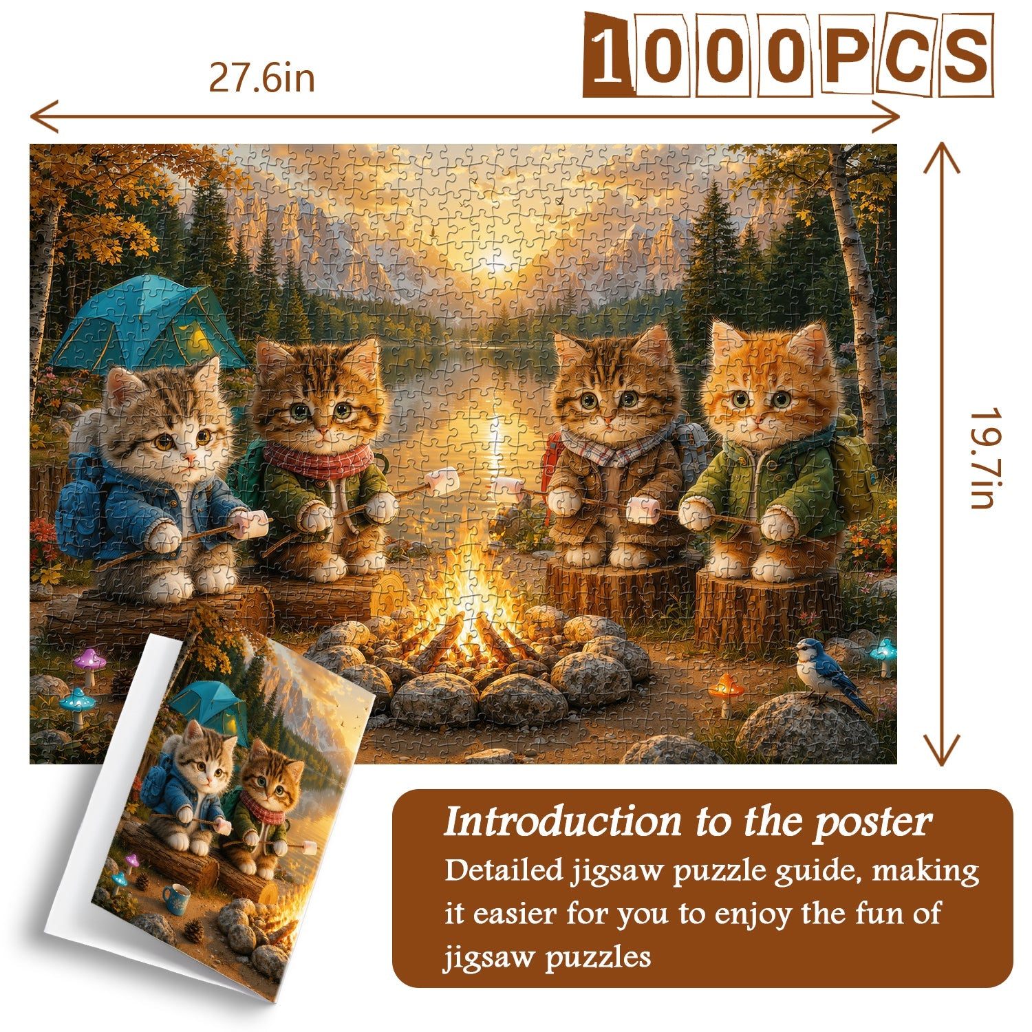 Campfire Kittens Jigsaw Puzzle 1000 Piece