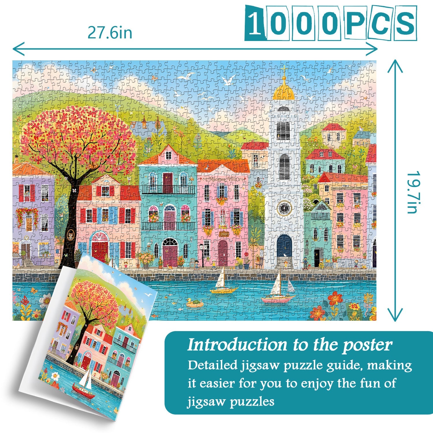 Macaron Villa Jigsaw Puzzle 1000 Piece