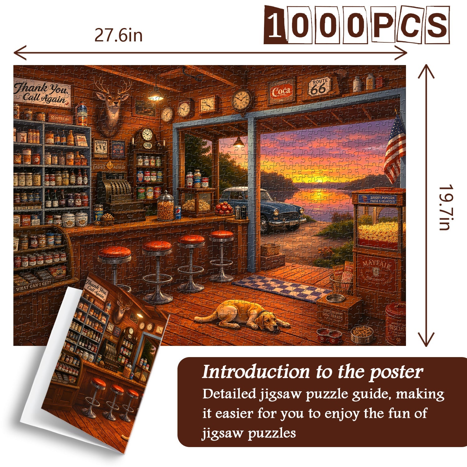 Vintage Lakeside Shop Jigsaw Puzzle 1000 Piece