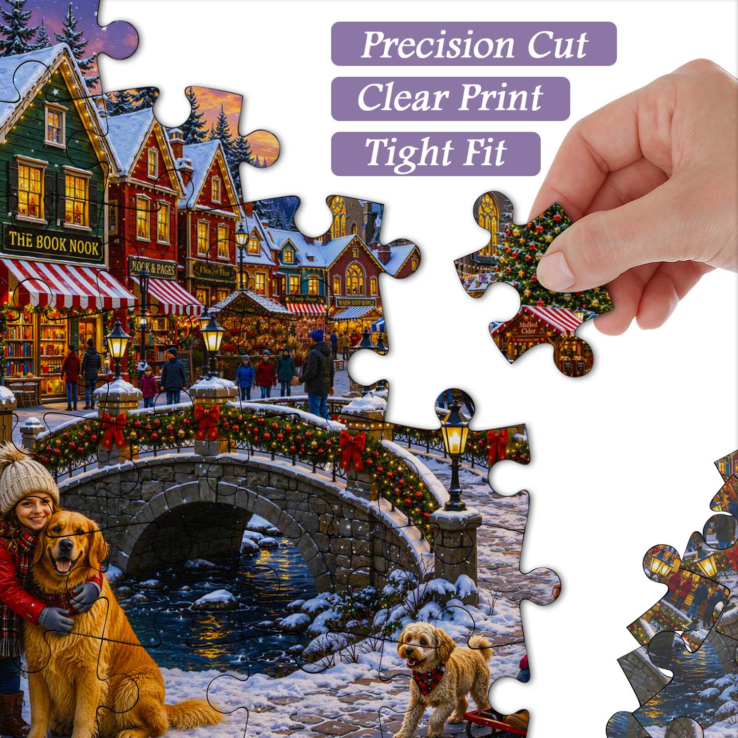 Warm Winter Village Jigsaw Puzzle 1000 Pieces