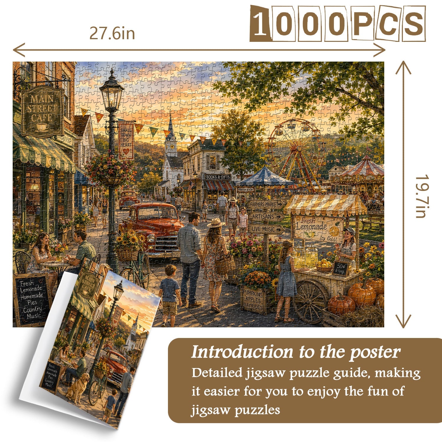 Small Town Fair Jigsaw Puzzle 1000 Piece