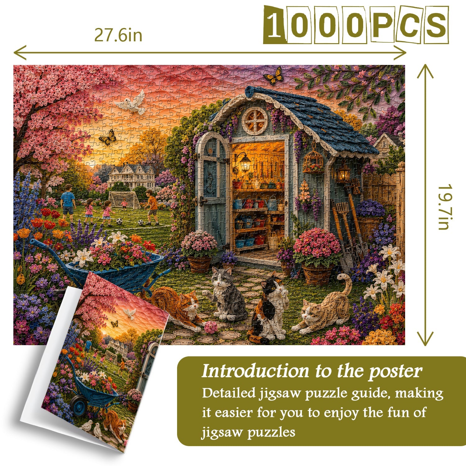 Quilled Yard Jigsaw Puzzle 1000 Piece