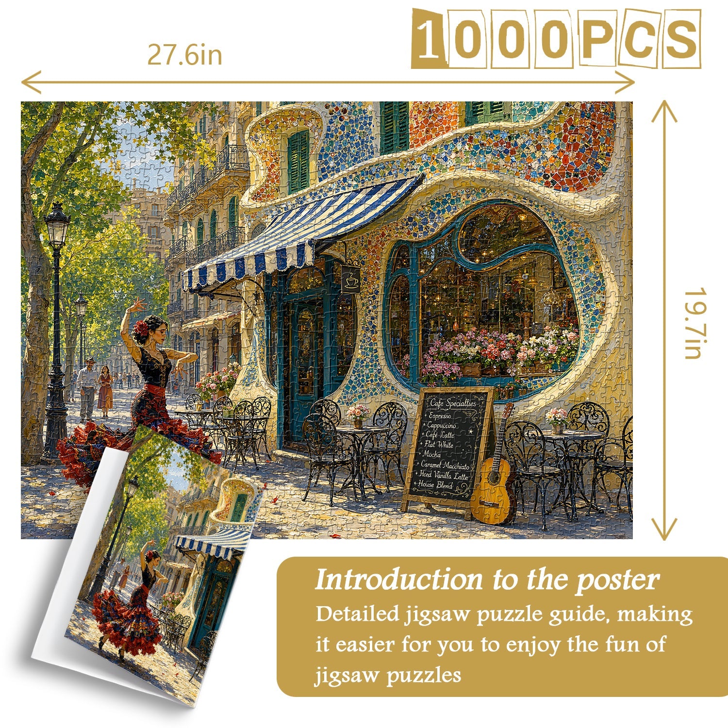 Porcelain Cafe ＆ Dancers Jigsaw Puzzle 1000 Pieces