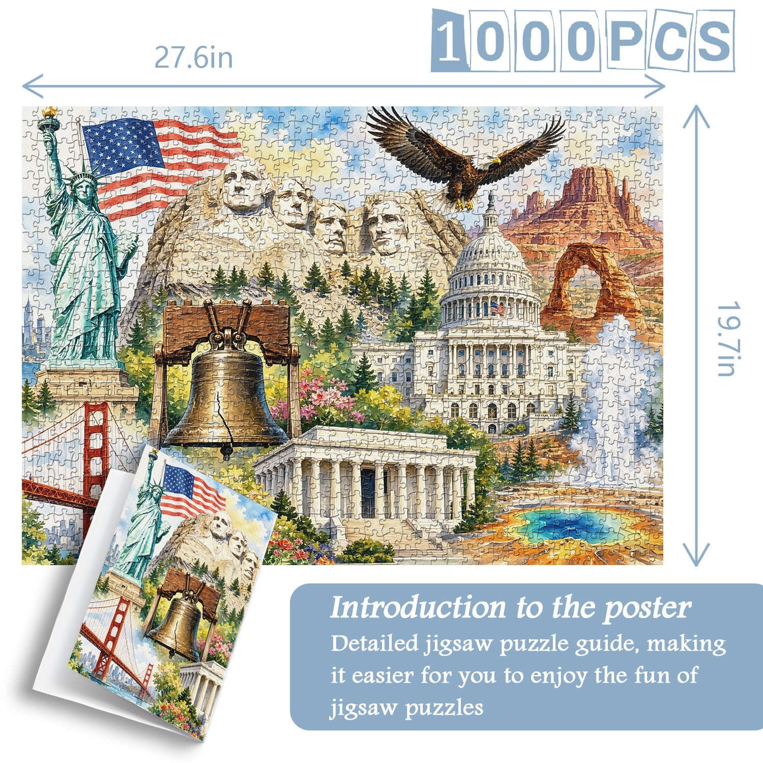 American Landmarks Journey Jigsaw Puzzle 1000 Pieces