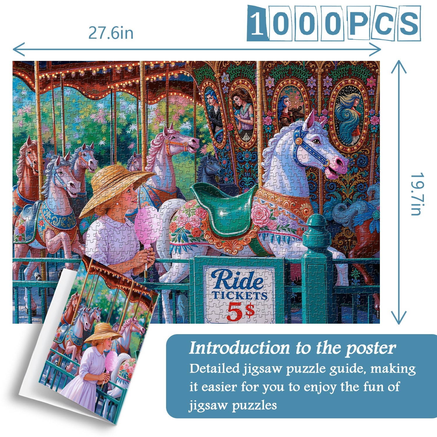 Candyfloss and Carousel Jigsaw Puzzle 1000 Pieces