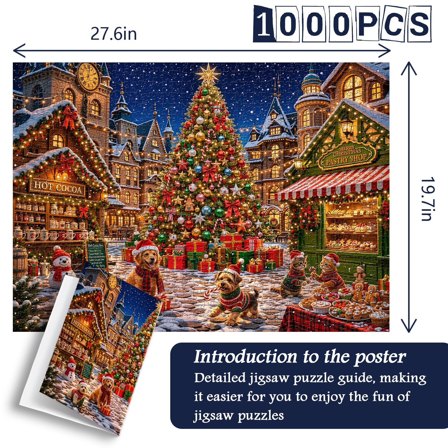 Snowy Bazaar Jigsaw Puzzle 1000 Pieces