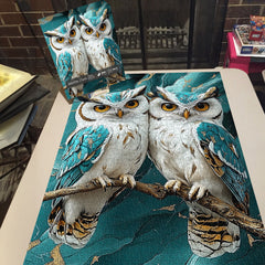 Puzzle 1000 Pièces Hiboux en Marbre