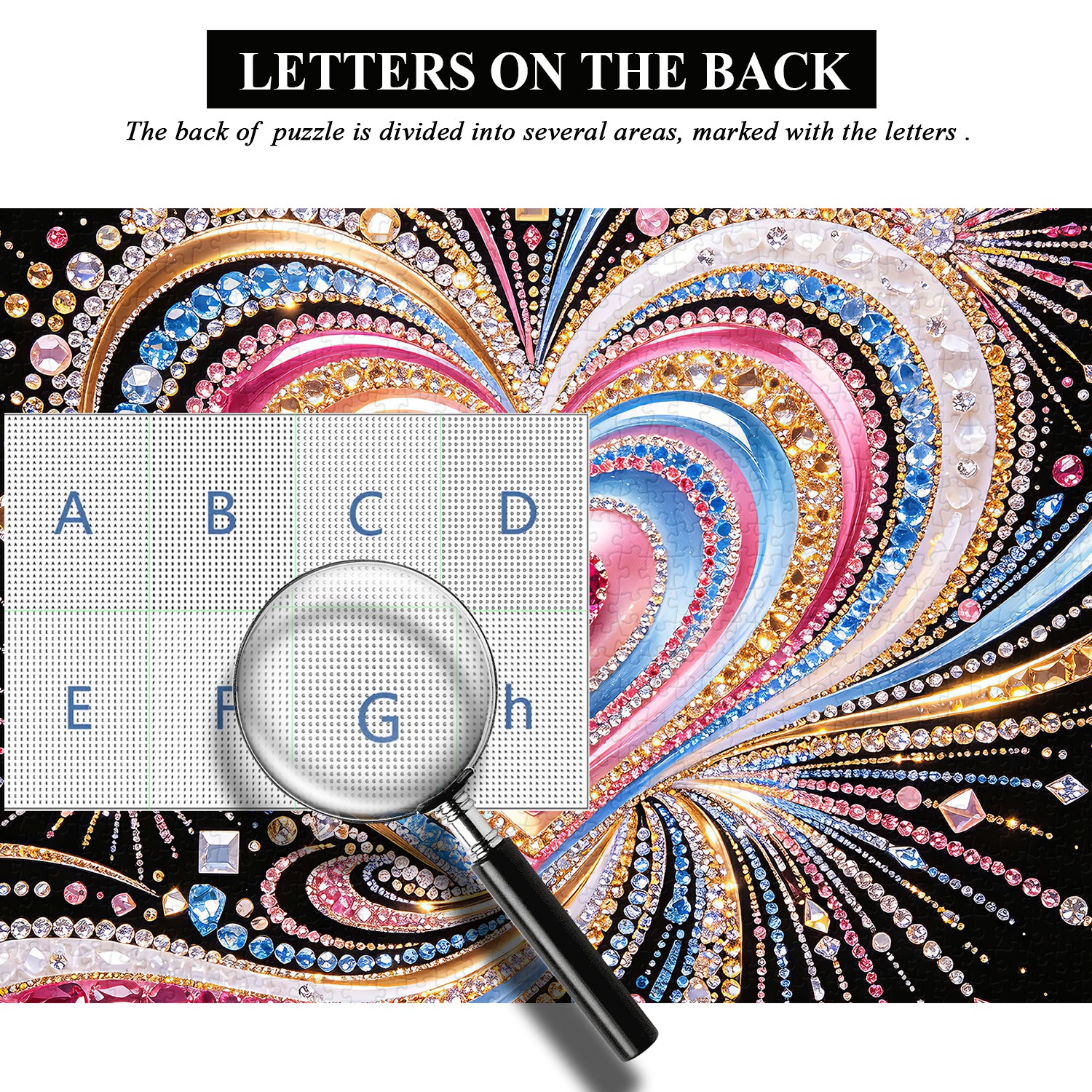 Puzzle Cœur Gemme Éblouissante 1000 Pièces
