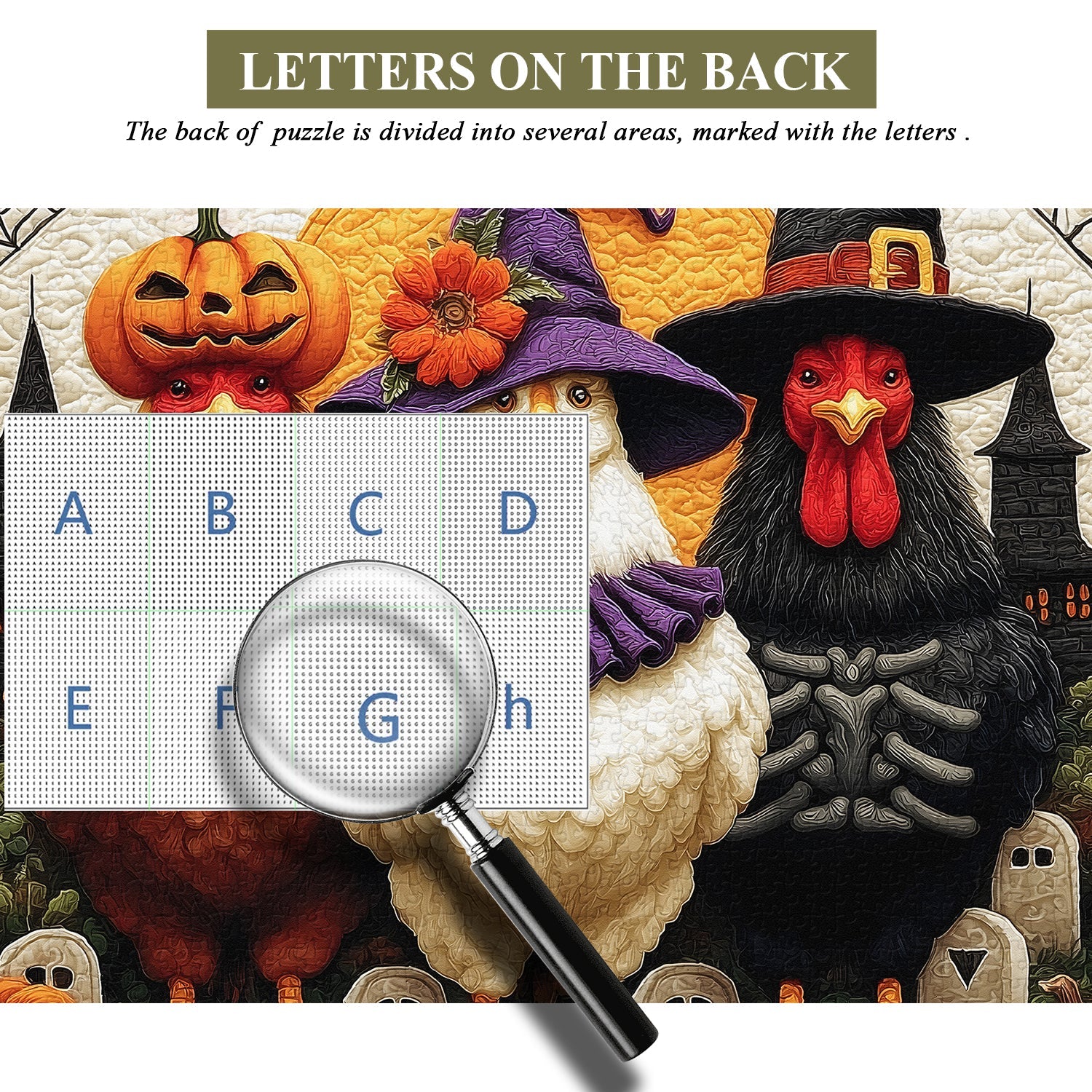 Spooky Halloween Chickens Jigsaw Puzzle 1000 Piece