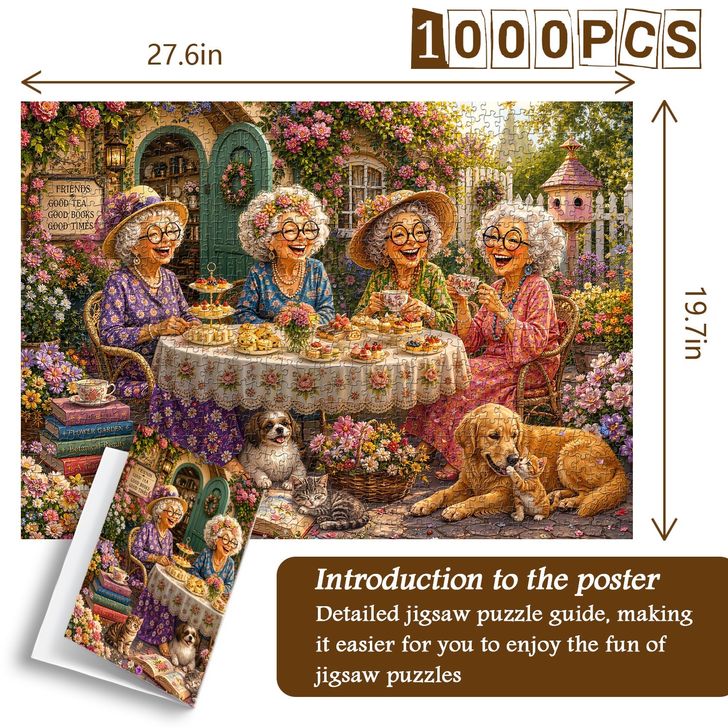 Friends Garden Tea Jigsaw Puzzle 1000 Piece