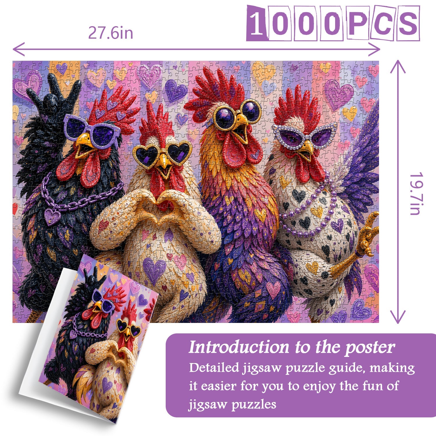 Cool Rooster Crew Jigsaw Puzzle 1000 Piece