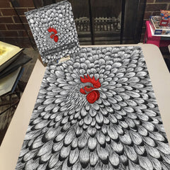 Puzzle de 1000 pièces Coq à l'encre