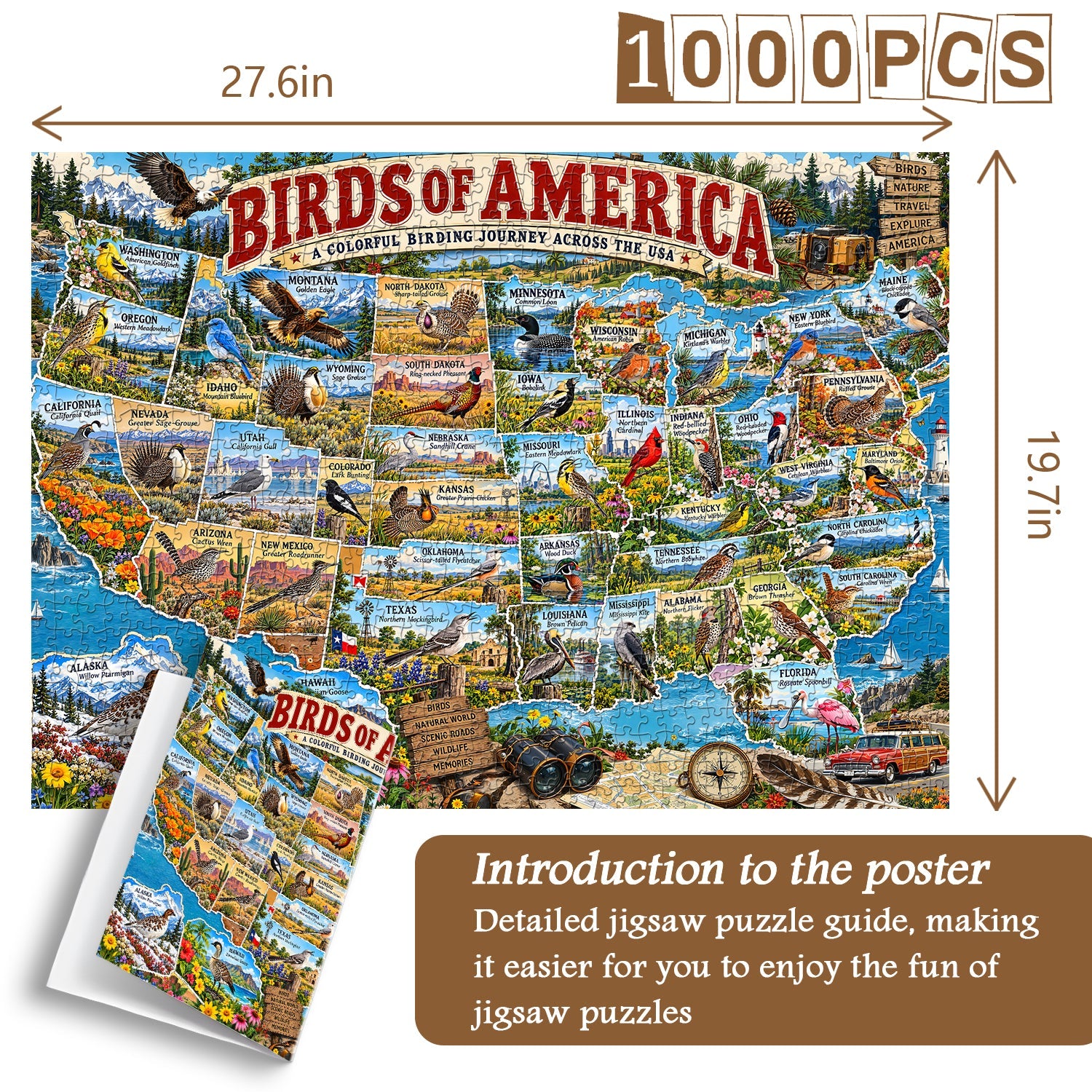 Birds of America Jigsaw Puzzle 1000 Pieces