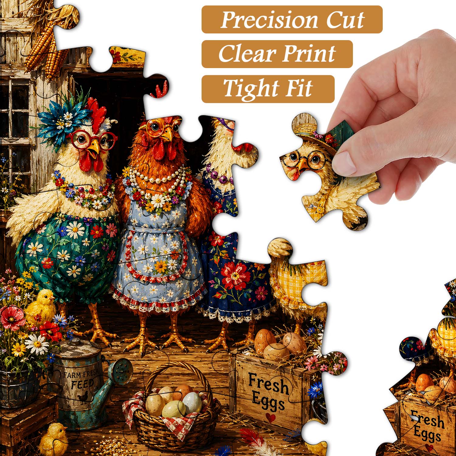 Chicken Garden Club Jigsaw Puzzle 1000 Pieces