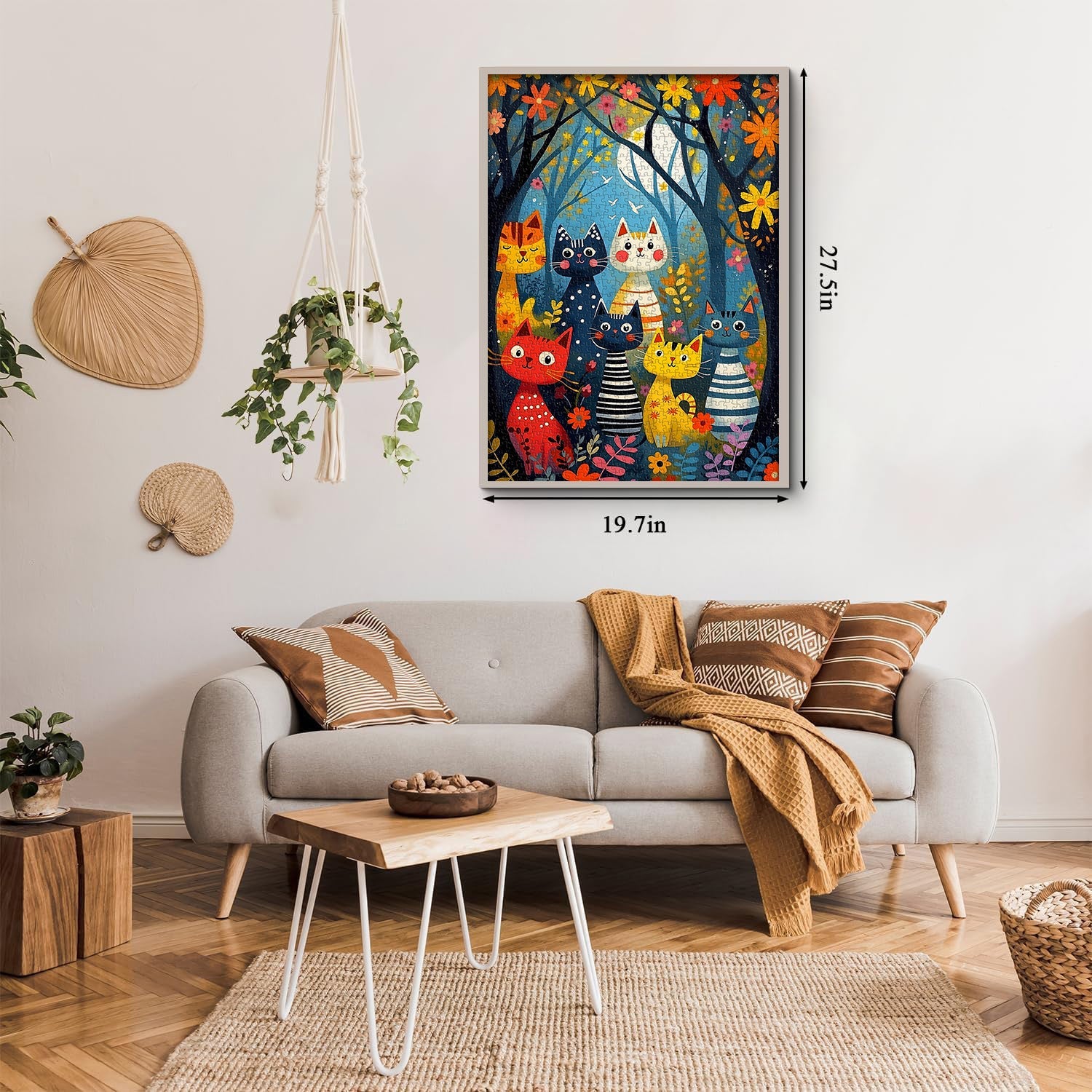 Moonlit Cat Forest Jigsaw Puzzle 1000 Pieces