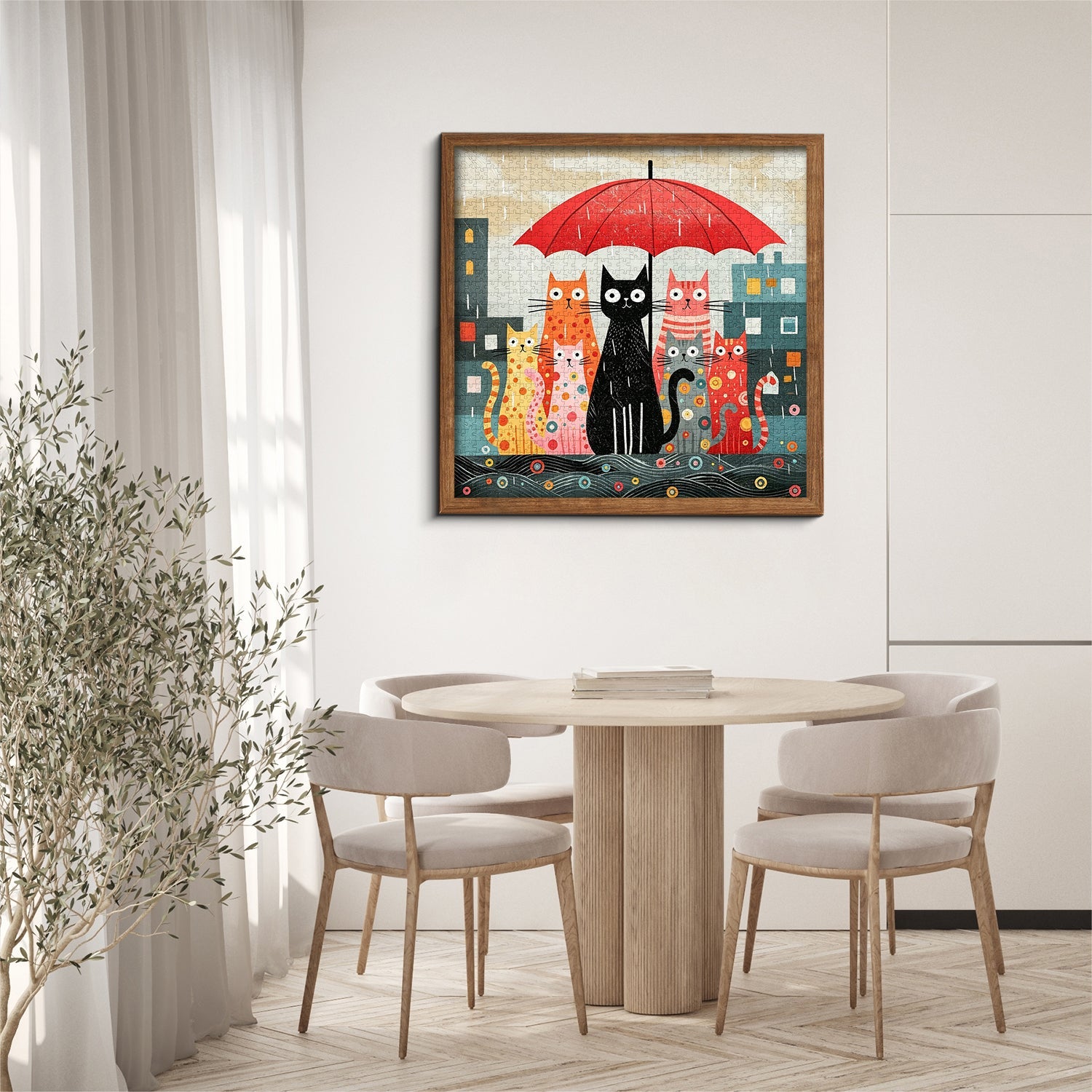 Umbrella Cats Jigsaw Puzzle 1000 Pieces