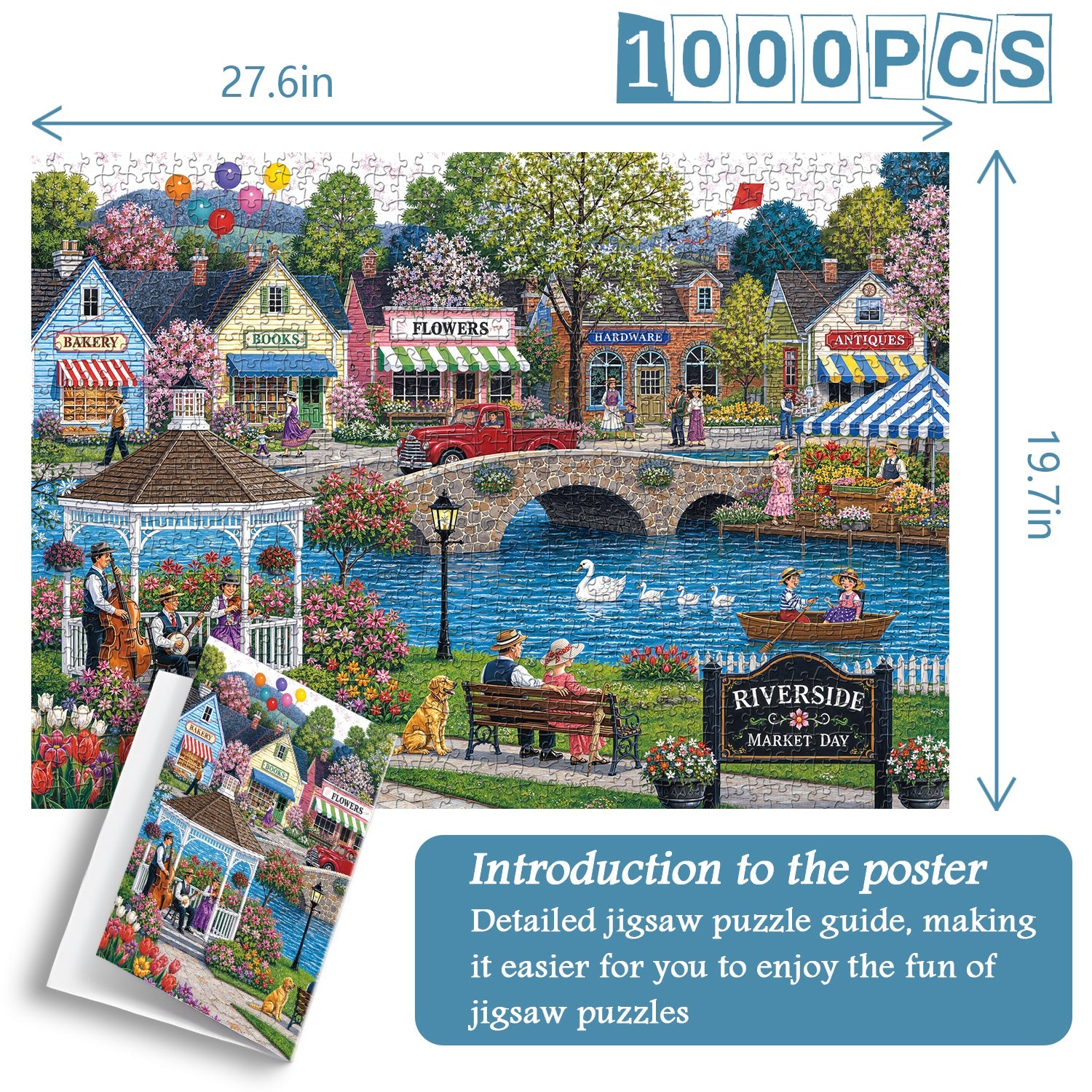 Riverside Market Jigsaw Puzzle 1000 Piece