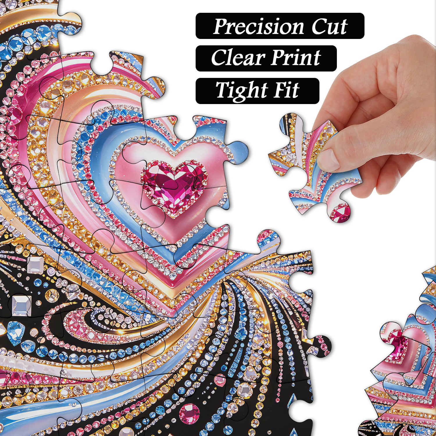 Puzzle Cœur Gemme Éblouissante 1000 Pièces
