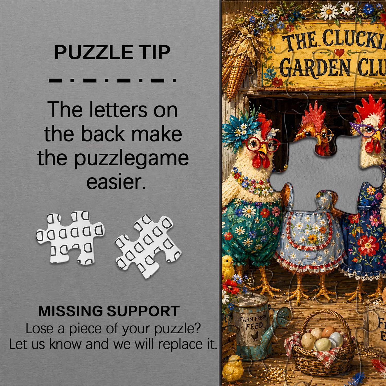 Chicken Garden Club Jigsaw Puzzle 1000 Pieces