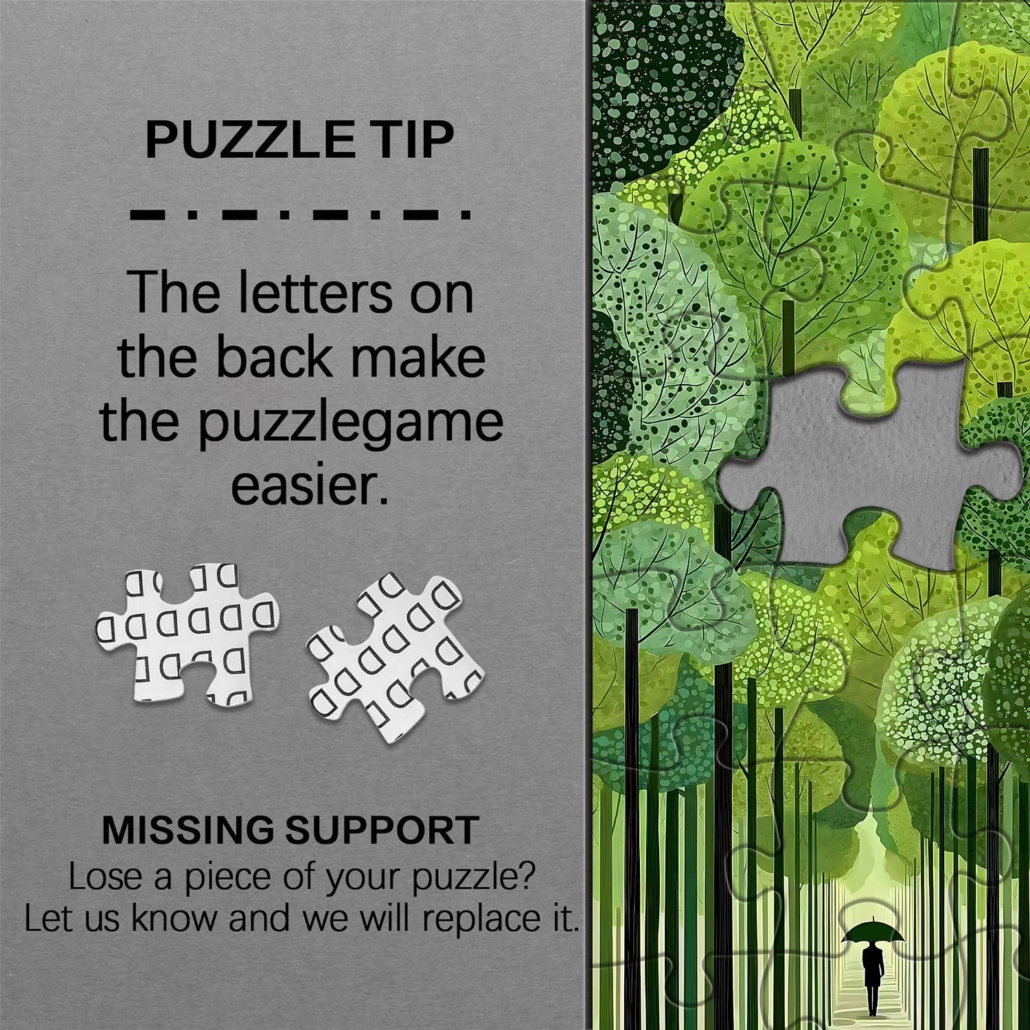 Puzzle 1000 pièces Sentier verdoyant