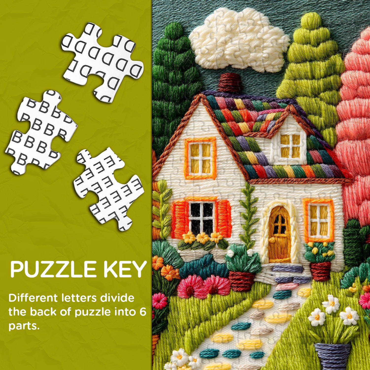 Puzzle Maison Colorée 1000 Pièces