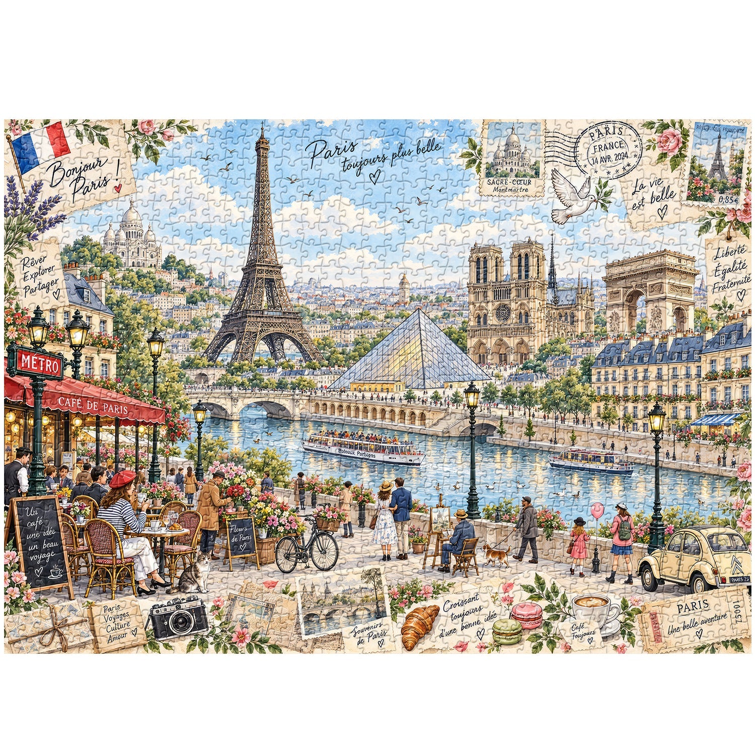 A Love Letter to Paris Jigsaw Puzzle 1000 Piece