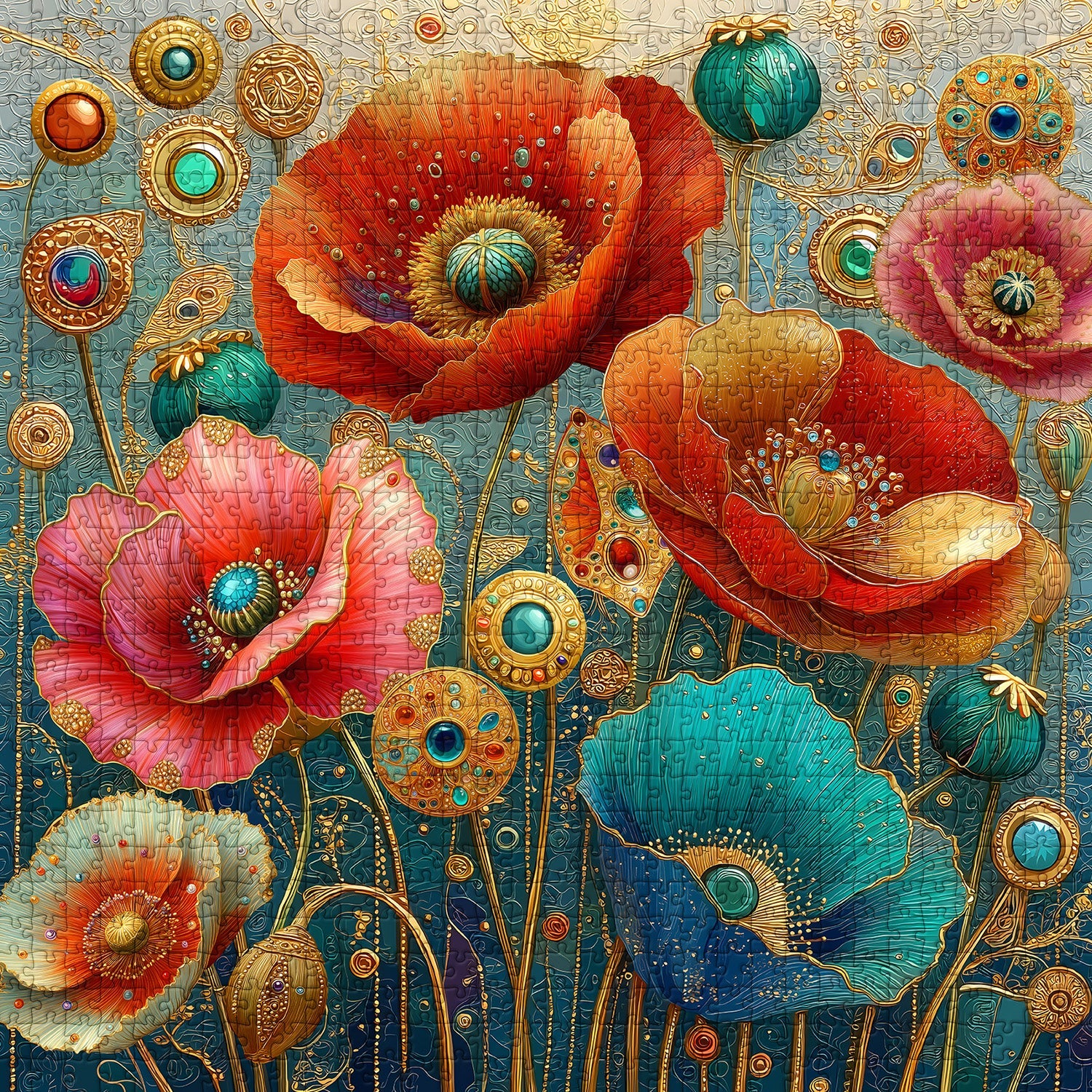 Gilded Blooms Jigsaw Puzzle 1000 Pieces