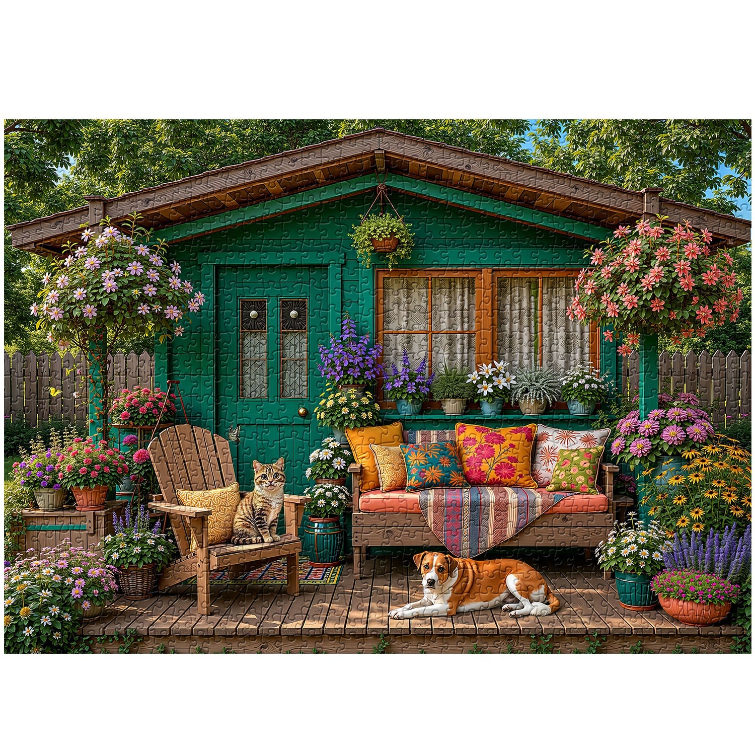 Sunlit Porch Retreat Jigsaw Puzzle 1000 Pieces