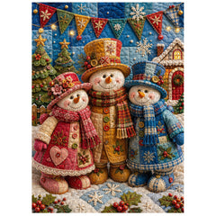 Patchwork Snow Pals Jigsaw Puzzle 1000 Pieces