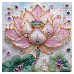Puzzle en forme de lotus en cristal 1000 pièces