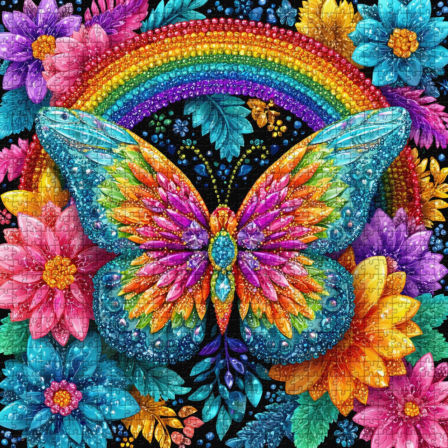 Rainbow Butterfly Jigsaw Puzzle 1000 Pieces