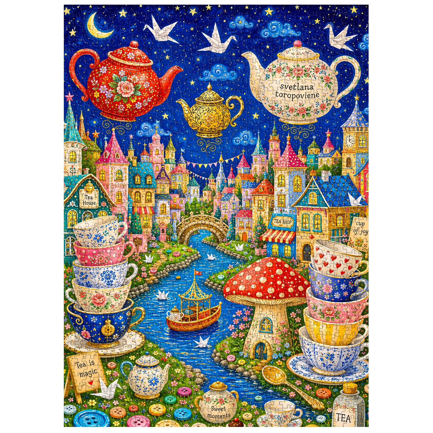 Sweet Dreams Tea Town Jigsaw Puzzle 1000 Piece