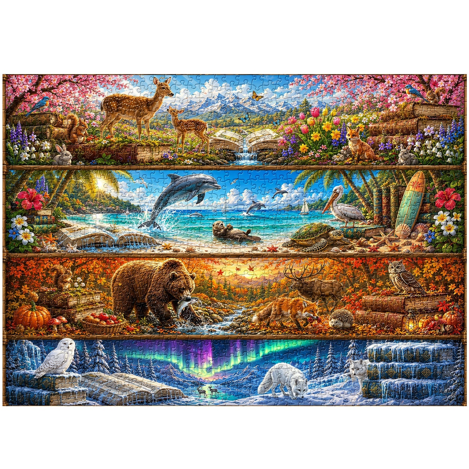 Seasons on the Shelf Jigsaw Puzzle 1000 Pieces
