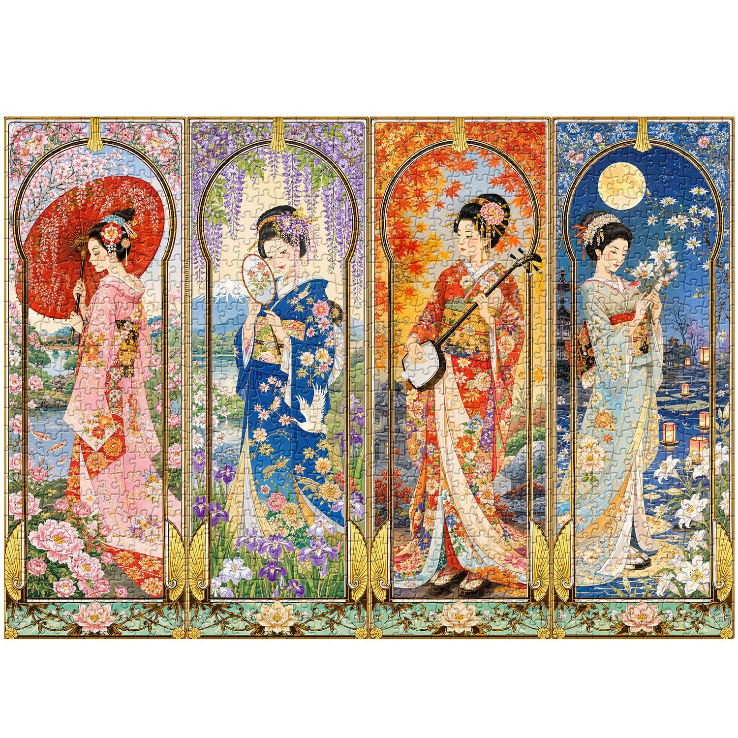 Four‑Season Maidens Jigsaw Puzzle 1000 Piece