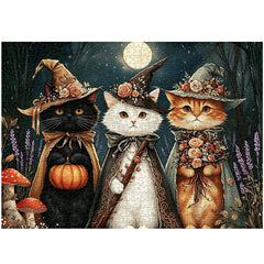 Moon Cat Witches  Jigsaw Puzzle 1000 Piece