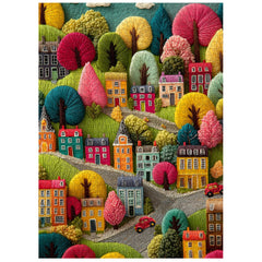 Puzzle 1000 Pièces Embroidery Town