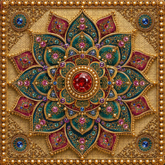 Gem Mandala Jigsaw Puzzle 1000 Pieces