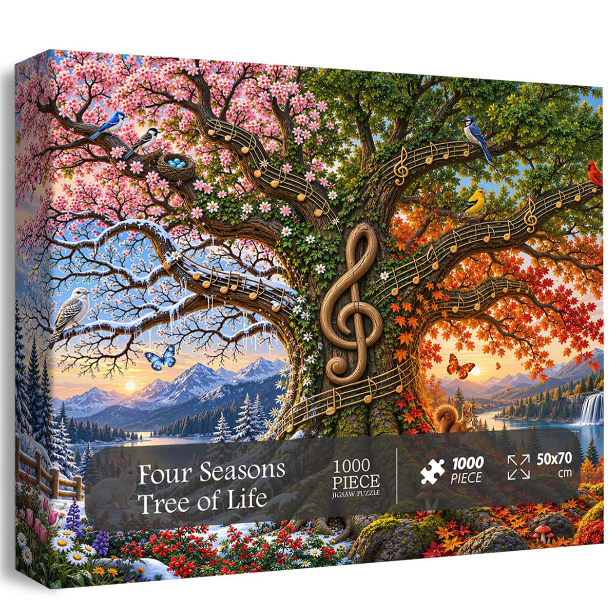 Four Seasons Tree of Life Jigsaw Puzzle 1000 Piece