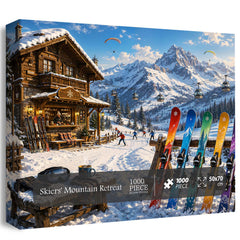 Skiers' Mountain Retreat Jigsaw Puzzle 1000 Pieces