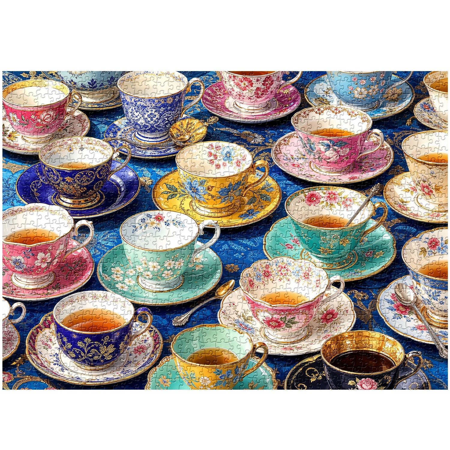 Gilded Bloom Cups Jigsaw Puzzle 1000 Piece