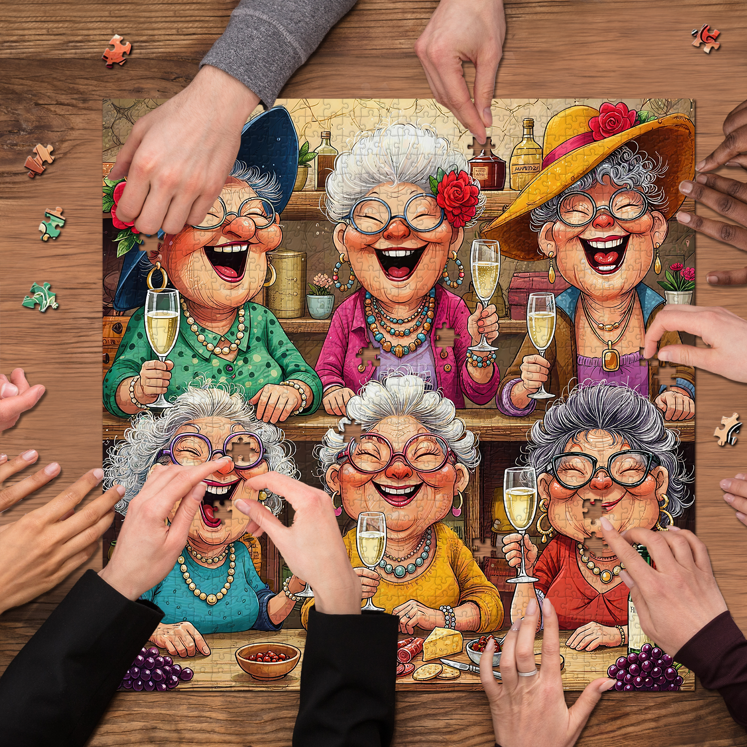 Puzzle de 1000 pièces : Moment un peu pompette entre meilleures amies