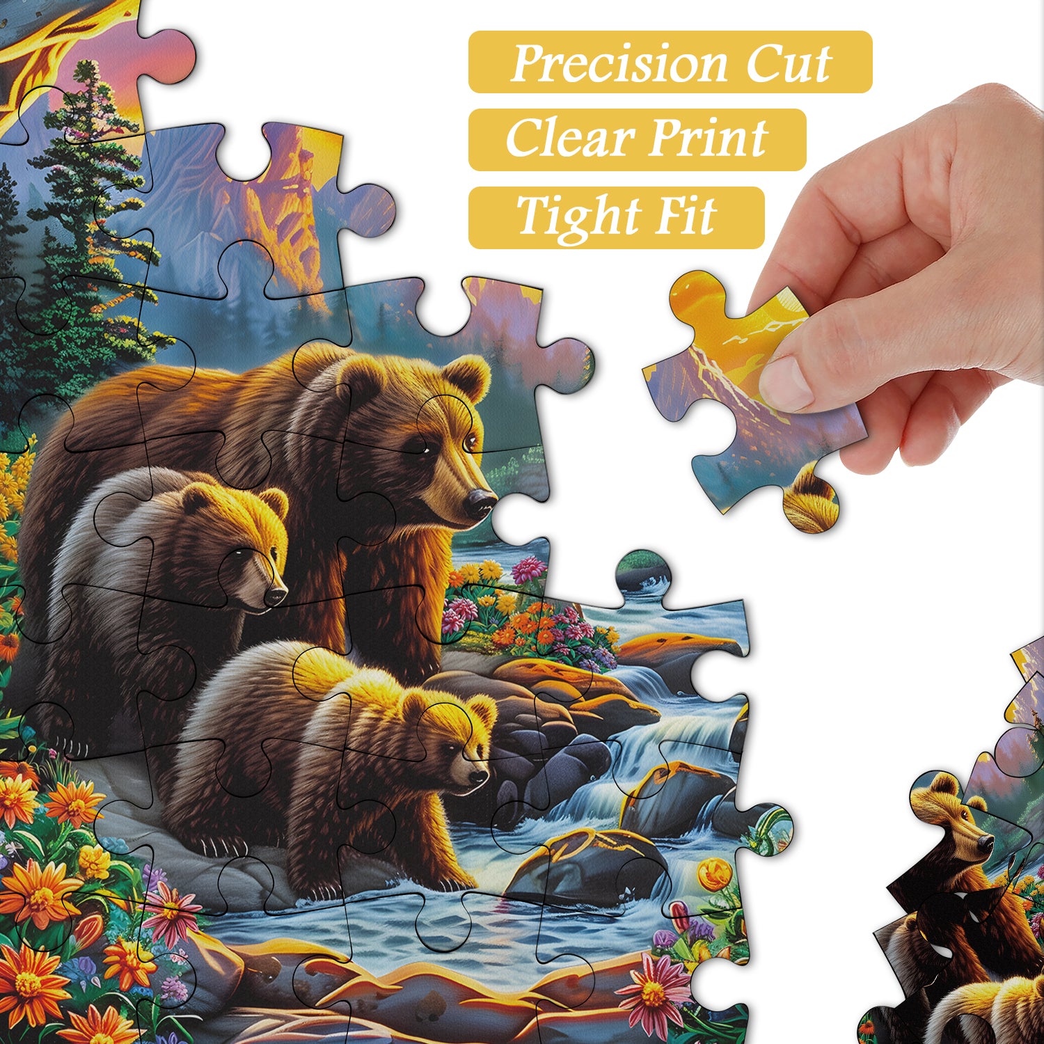 Mountain Bears Jigsaw Puzzle 1000 Pieces