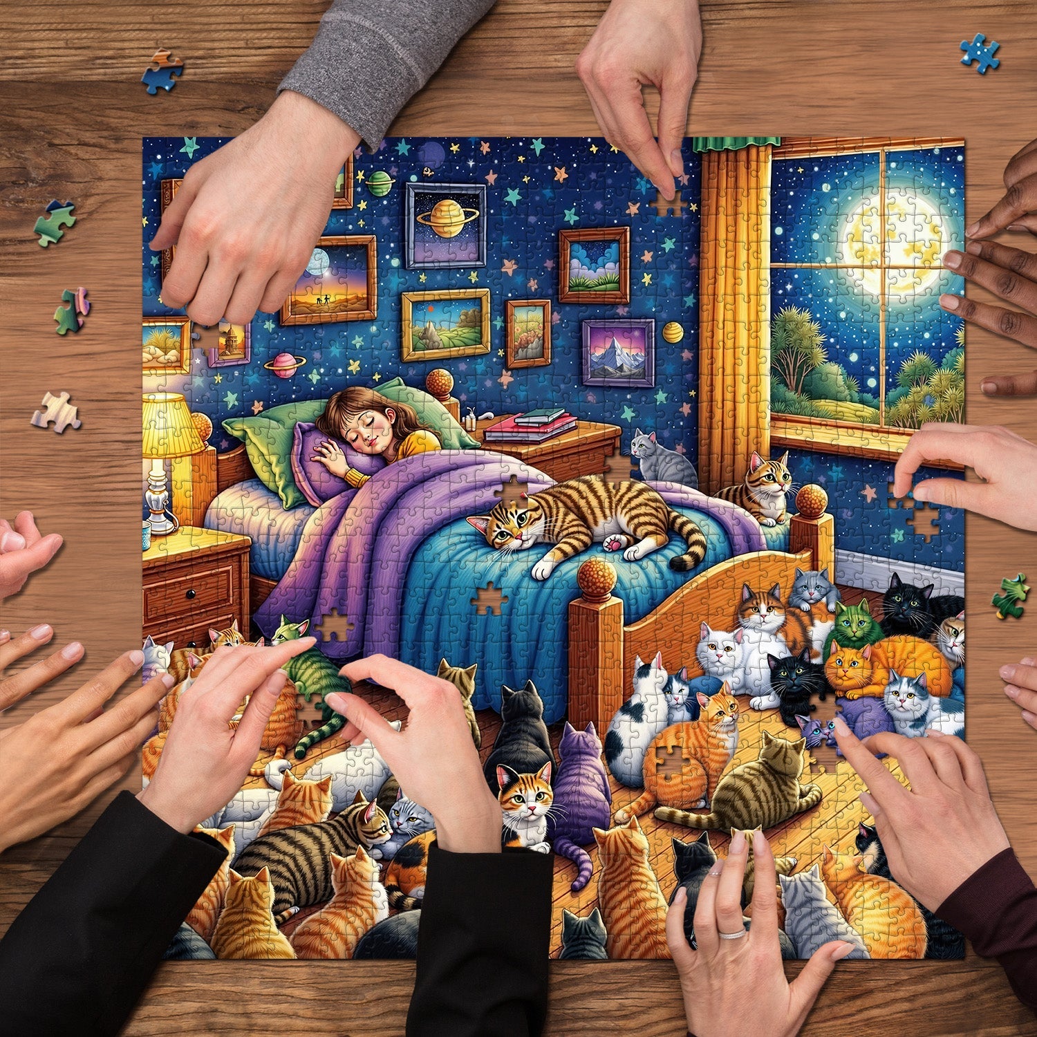 Cats Guarding Dreams Jigsaw Puzzle 1000 Piece