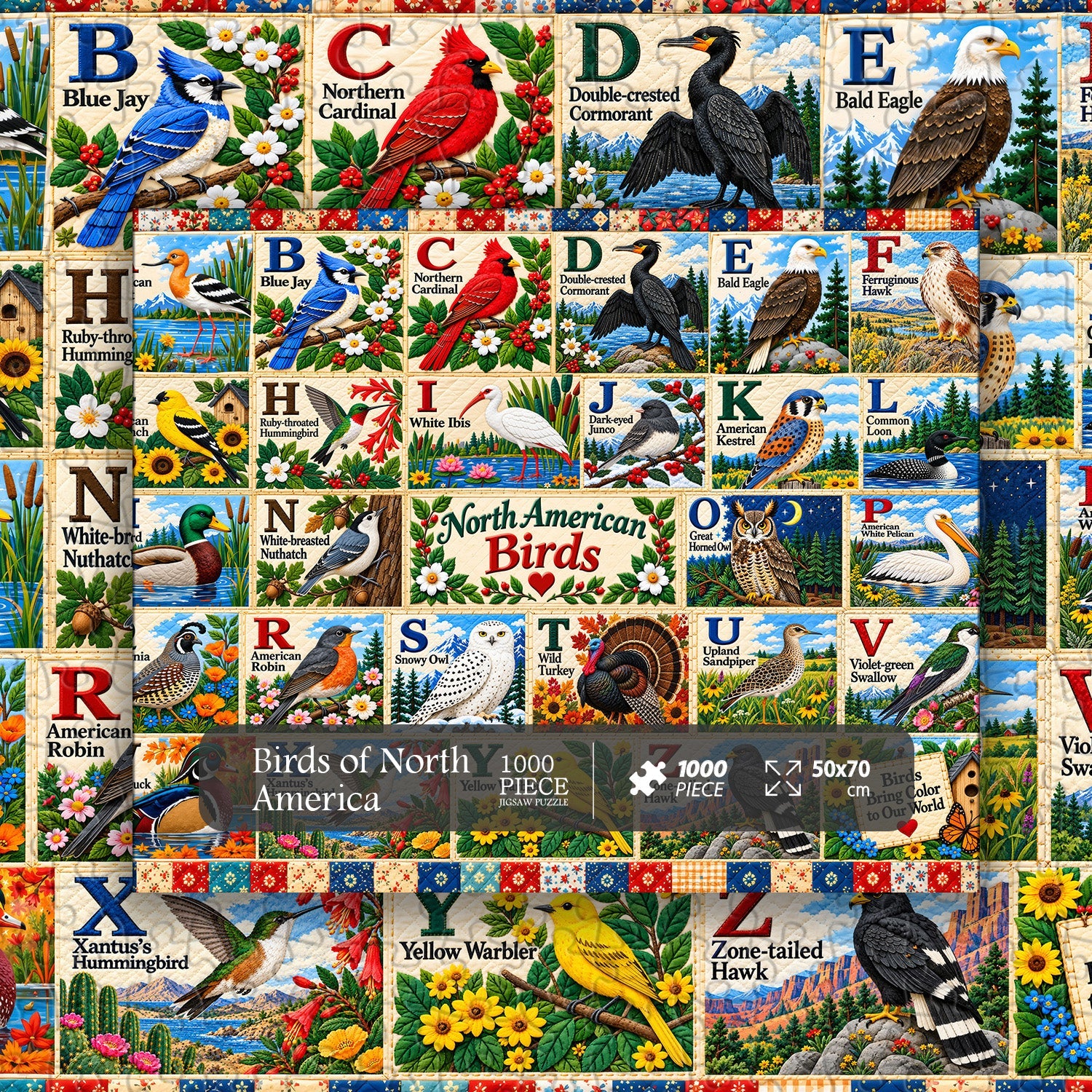Birds d'Amérique du Nord - Puzzle de 1000 pièces