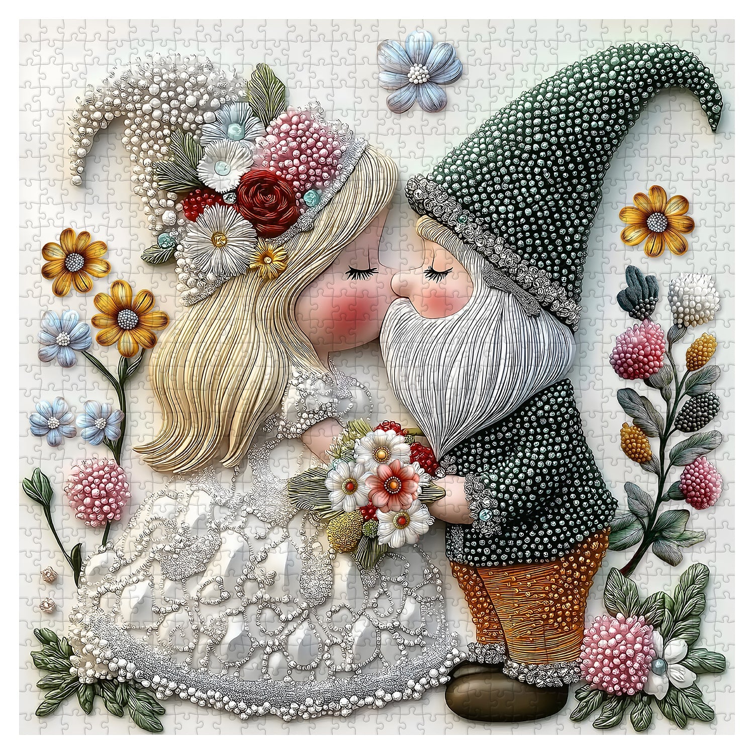 Gnomes In Love Jigsaw Puzzle 1000 Pieces