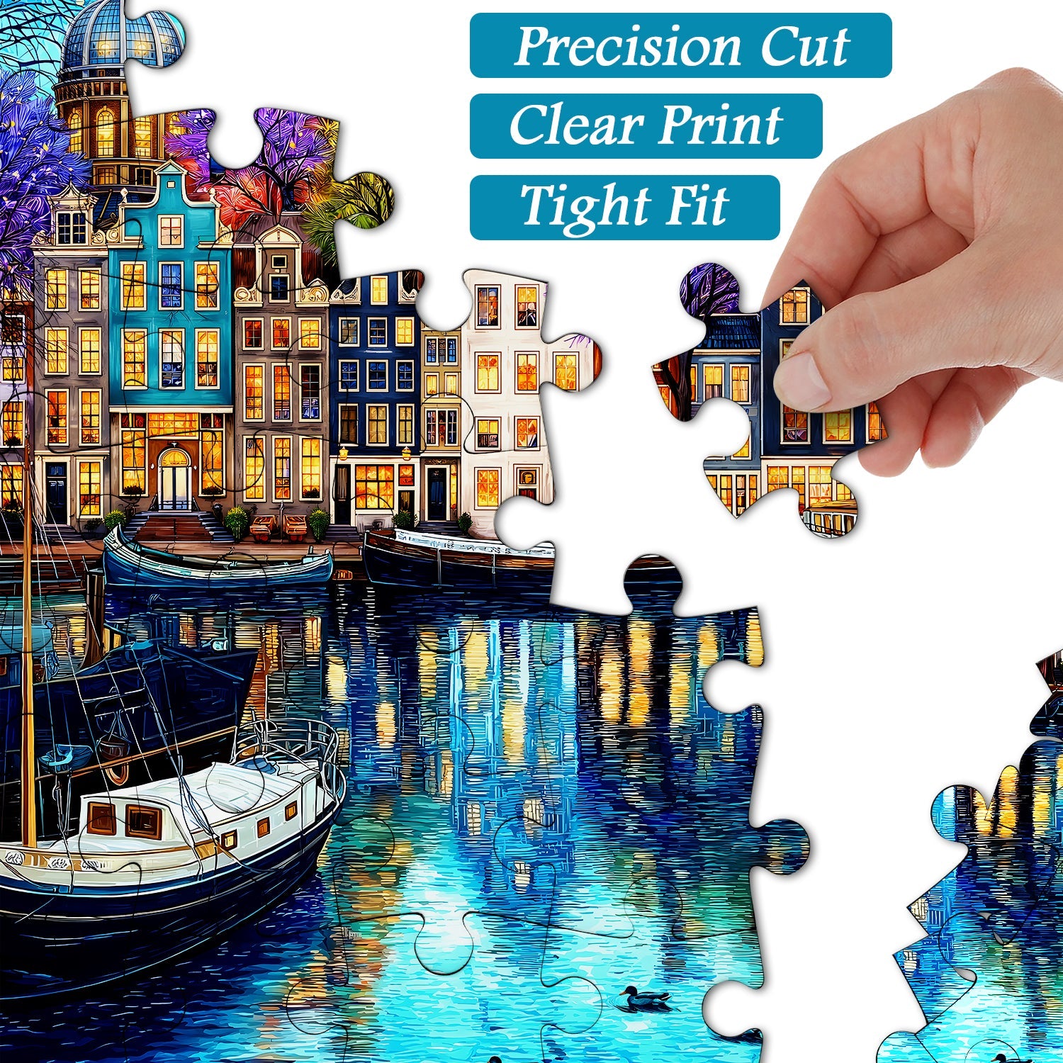 Canal Starry Night Jigsaw Puzzle 1000 Pieces