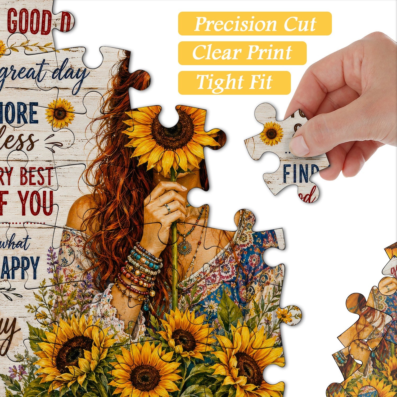 Sunflower Positivity Jigsaw Puzzle 1000 Pieces